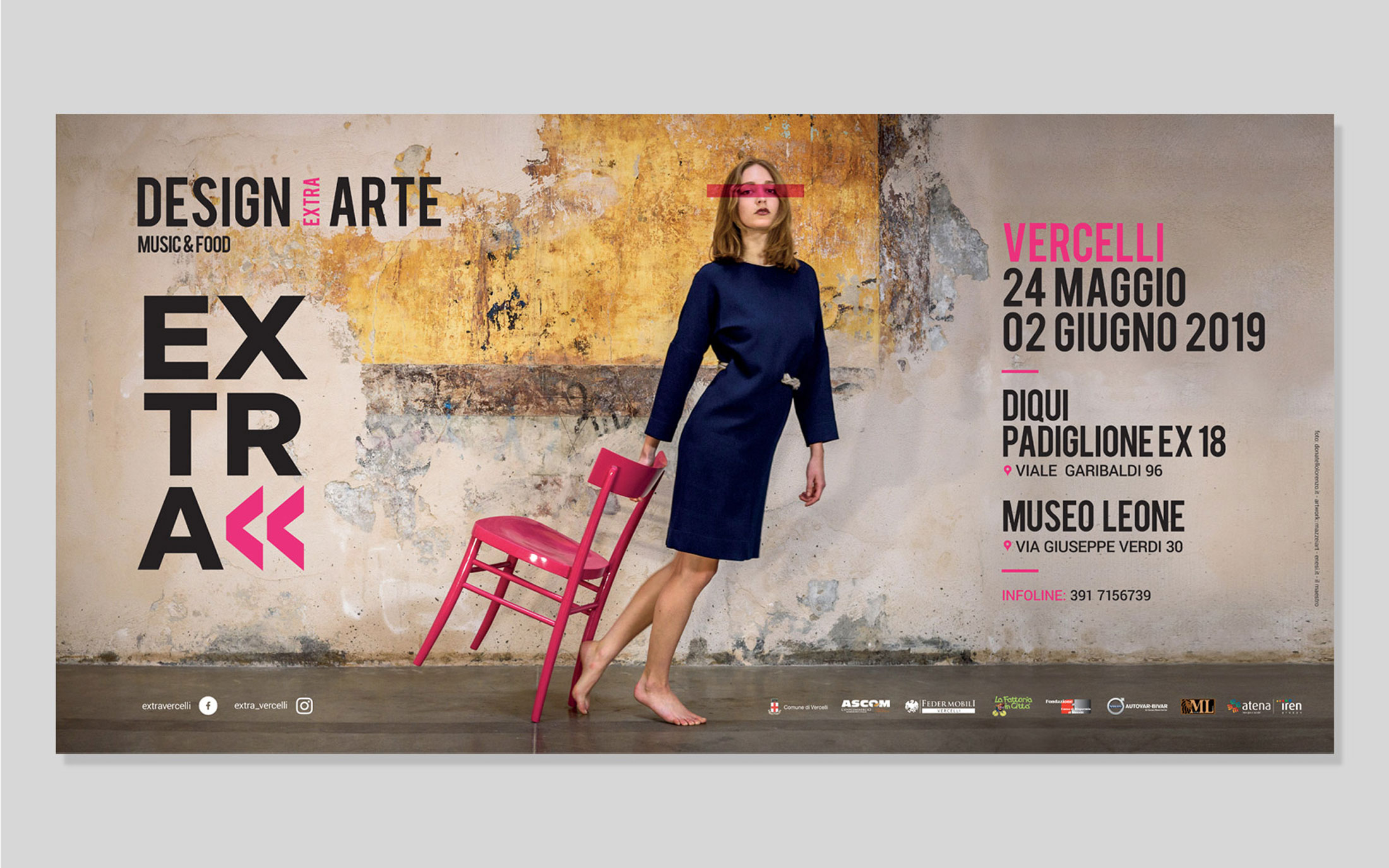Extra Vercelli — Design Arte Music & Food, affissione